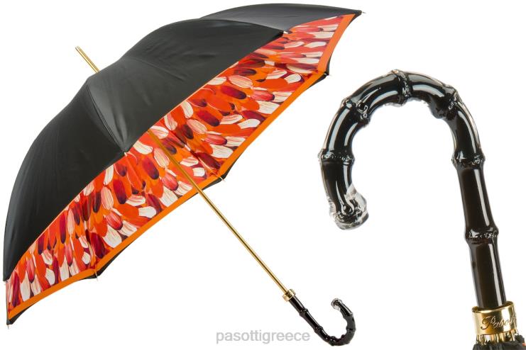 ομπρέλα | PASOTTI 189 30093-4 n5 - ομπρέλα με πορτοκαλί πινελιές, διπλό πανί 2N6B8479 γυναίκες