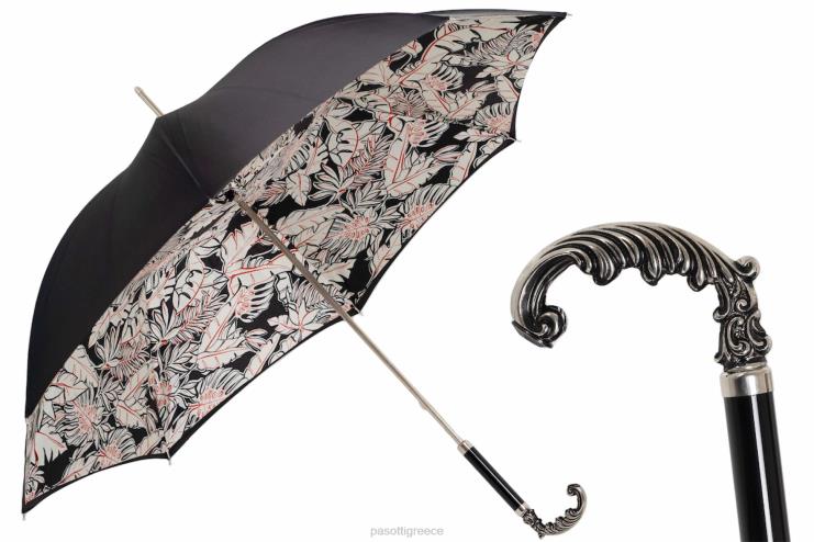 ομπρέλα | PASOTTI 189n z0327-1 p49 - ομπρέλα foglie bianche 2N6B8435 γυναίκες