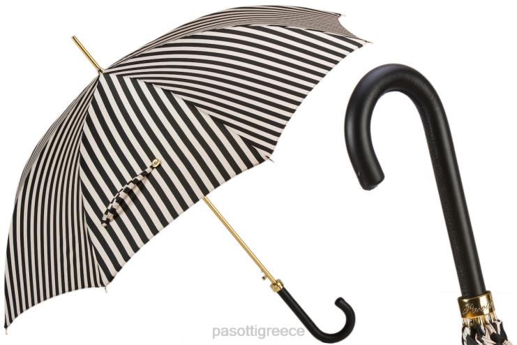 ομπρέλα | PASOTTI 460 21352-1 p - ασπρόμαυρη ριγέ ομπρέλα 2N6B8462 γυναίκες