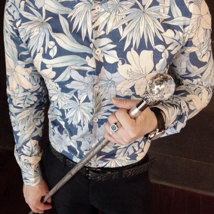 αξεσουάρ PASOTTI ba w01ar - μπαστούνι από κρυστάλλινο μπαστούνι ασημί άξονας 2N6B8241 για άνδρες και γυναίκες