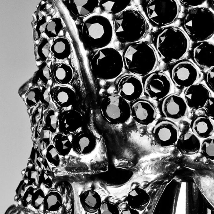 αξεσουάρ PASOTTI ba w333ne - μαύρο μπαστούνι κρανίου swarovski 2N6B8217 για άνδρες και γυναίκες