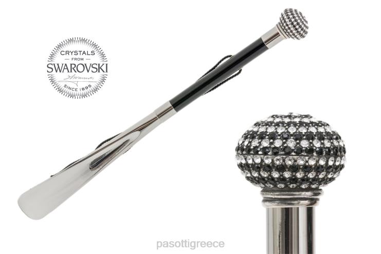 αξεσουάρ PASOTTI cs w71bn - δίχρωμο κόρνα παπουτσιού με λαβή swarovski 2N6B8306 για άνδρες και γυναίκες